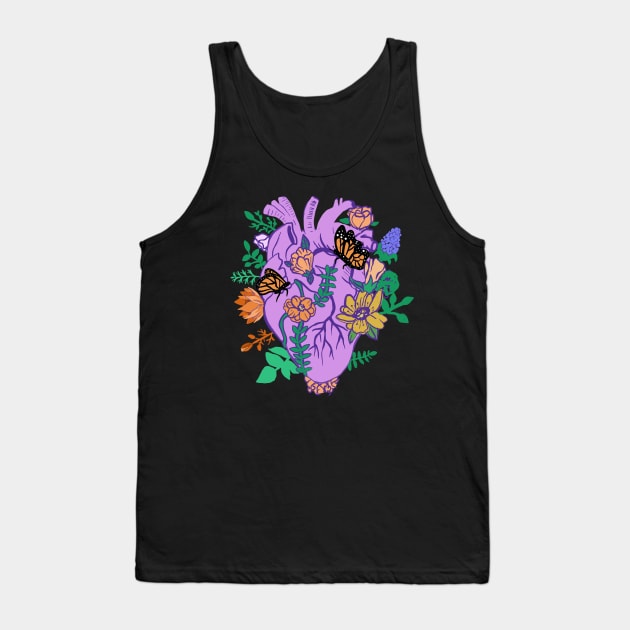 Pastel Goth Anatomical Heart Tank Top by LunaElizabeth